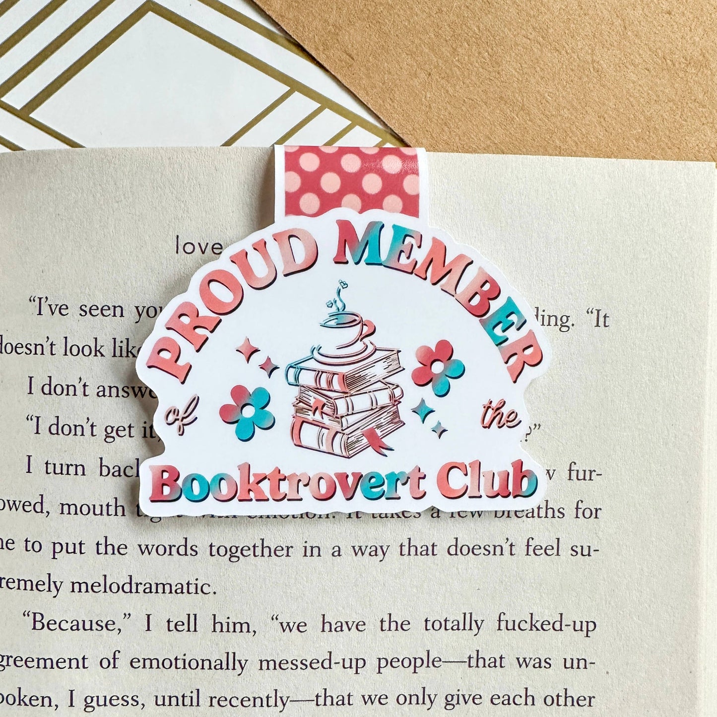 Proud Member of the Booktrovert Club Cute Magnetic Bookmark