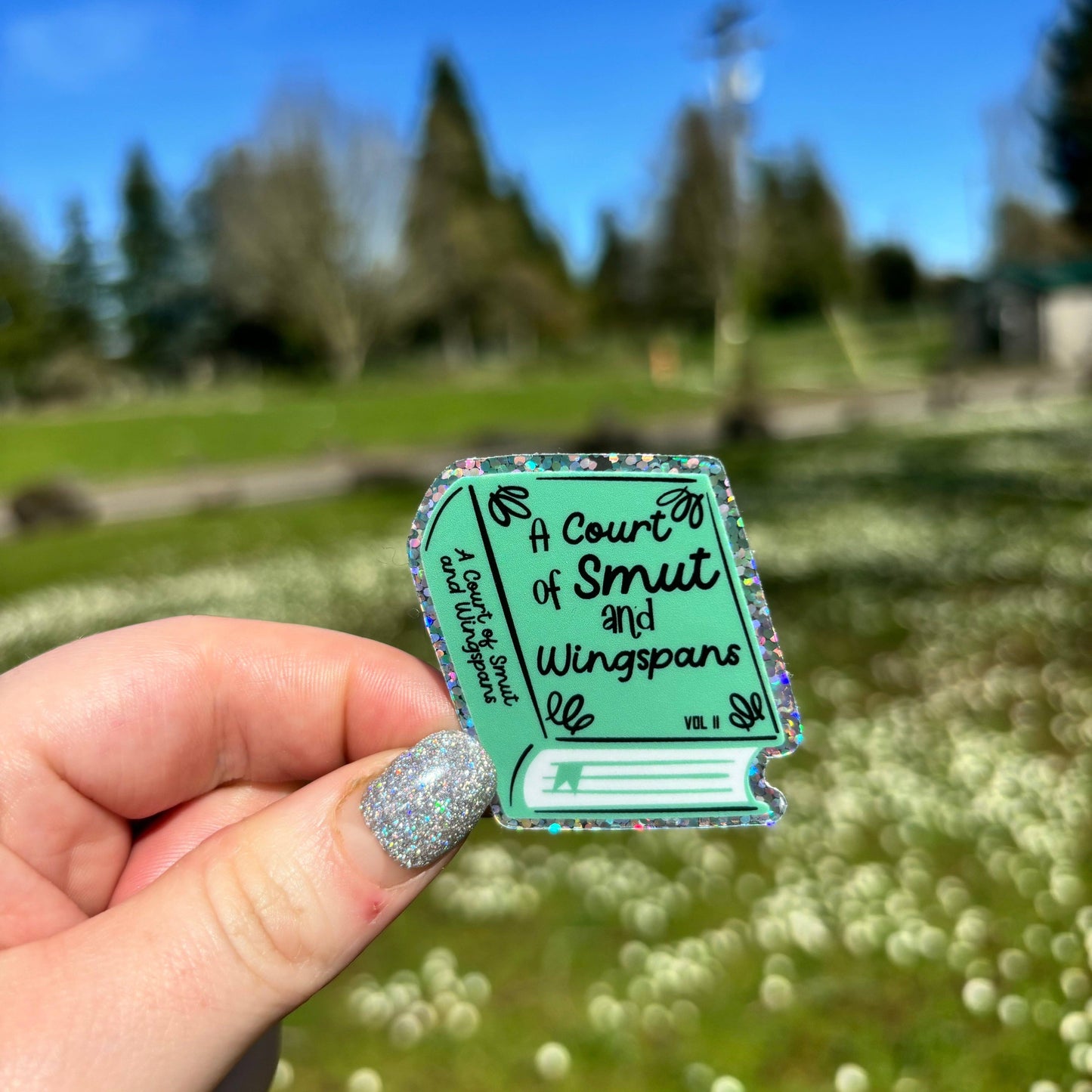 A Court of Smut and Wingspan Glitter Sticker