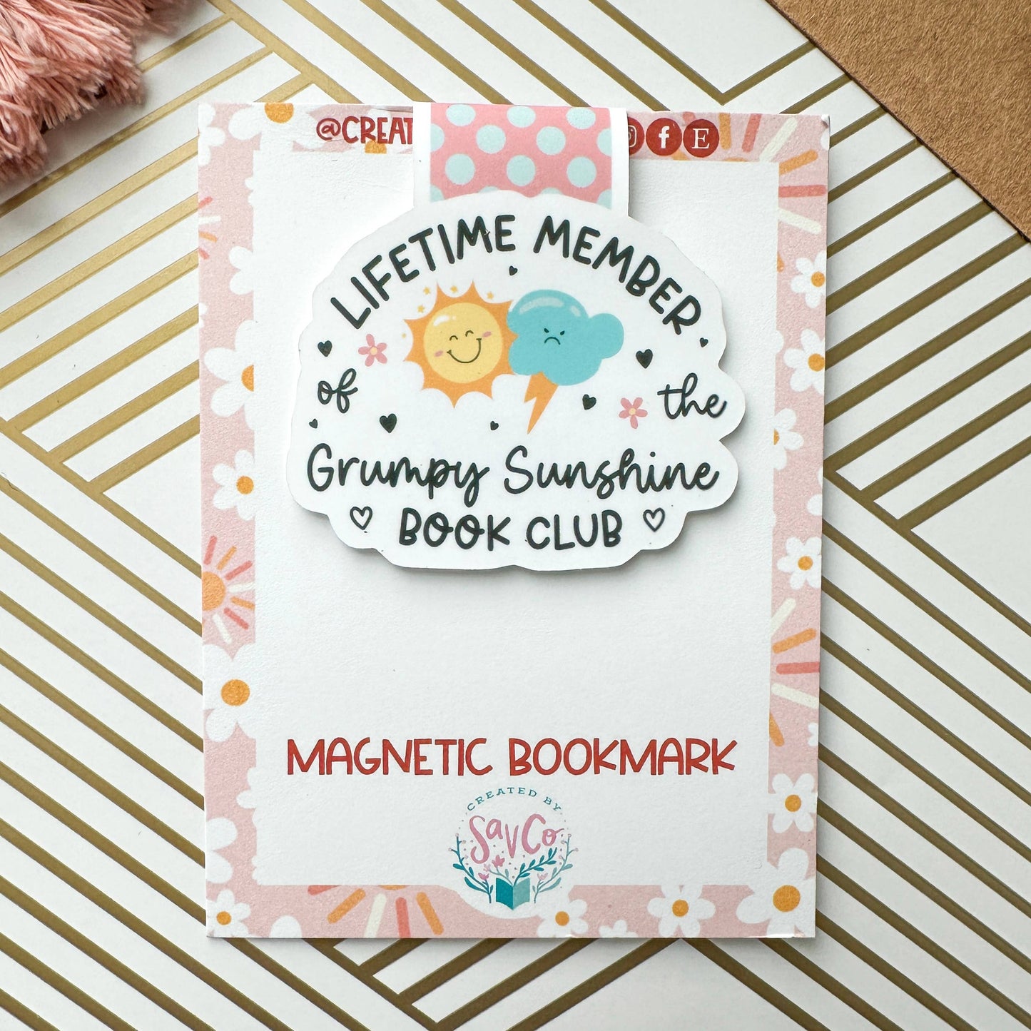 Member of the Grumpy Sunshine Book Club Magnetic Bookmark
