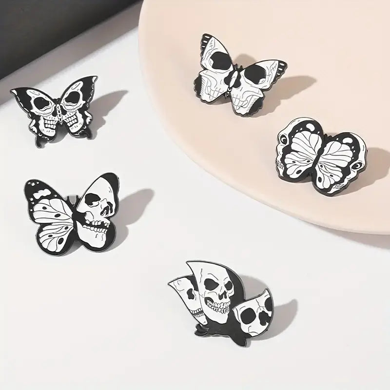 Skeleton Moth Pins