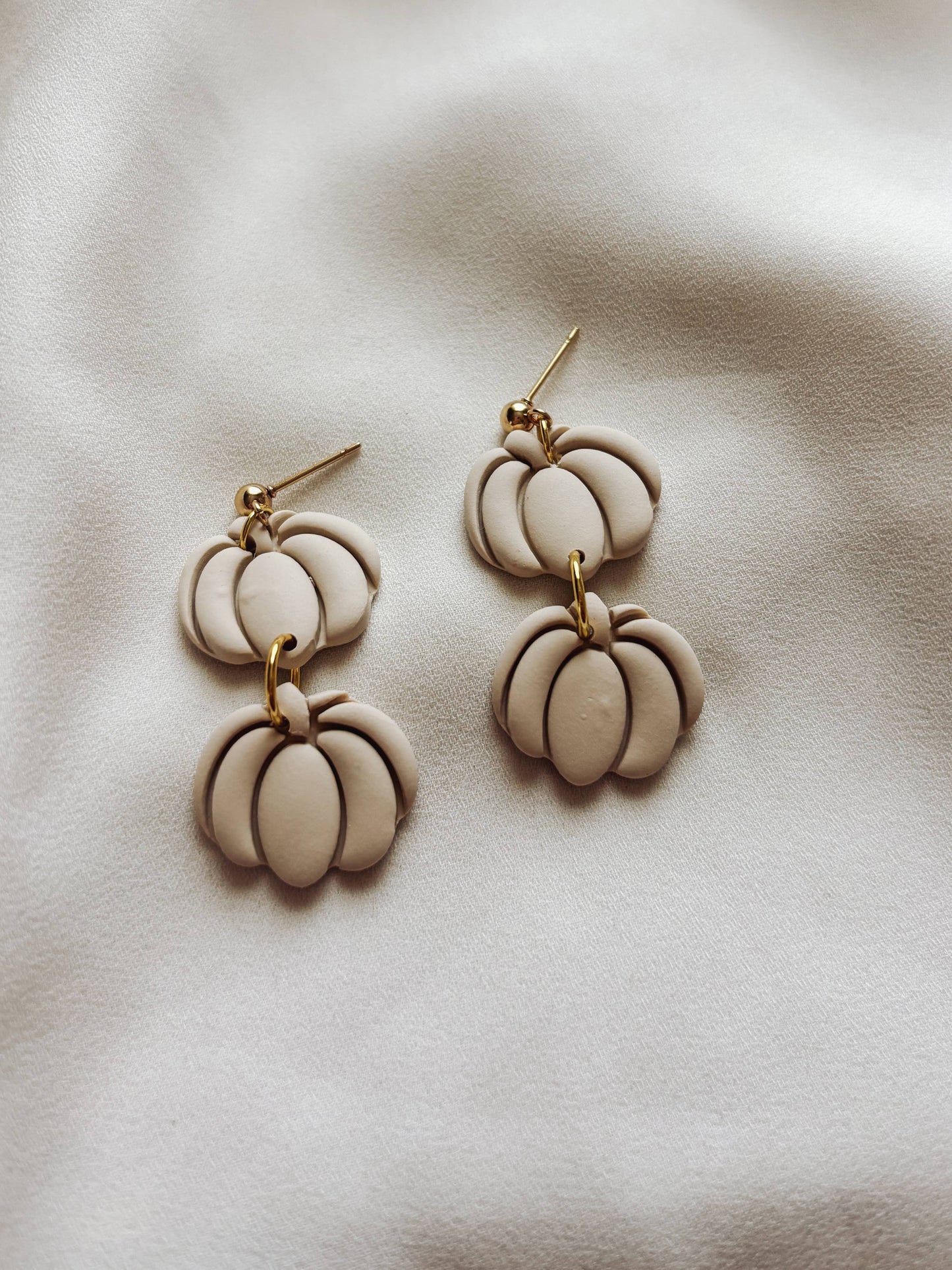 Stacked Pumpkin Earrings, Halloween Earrings, Fall Earrings