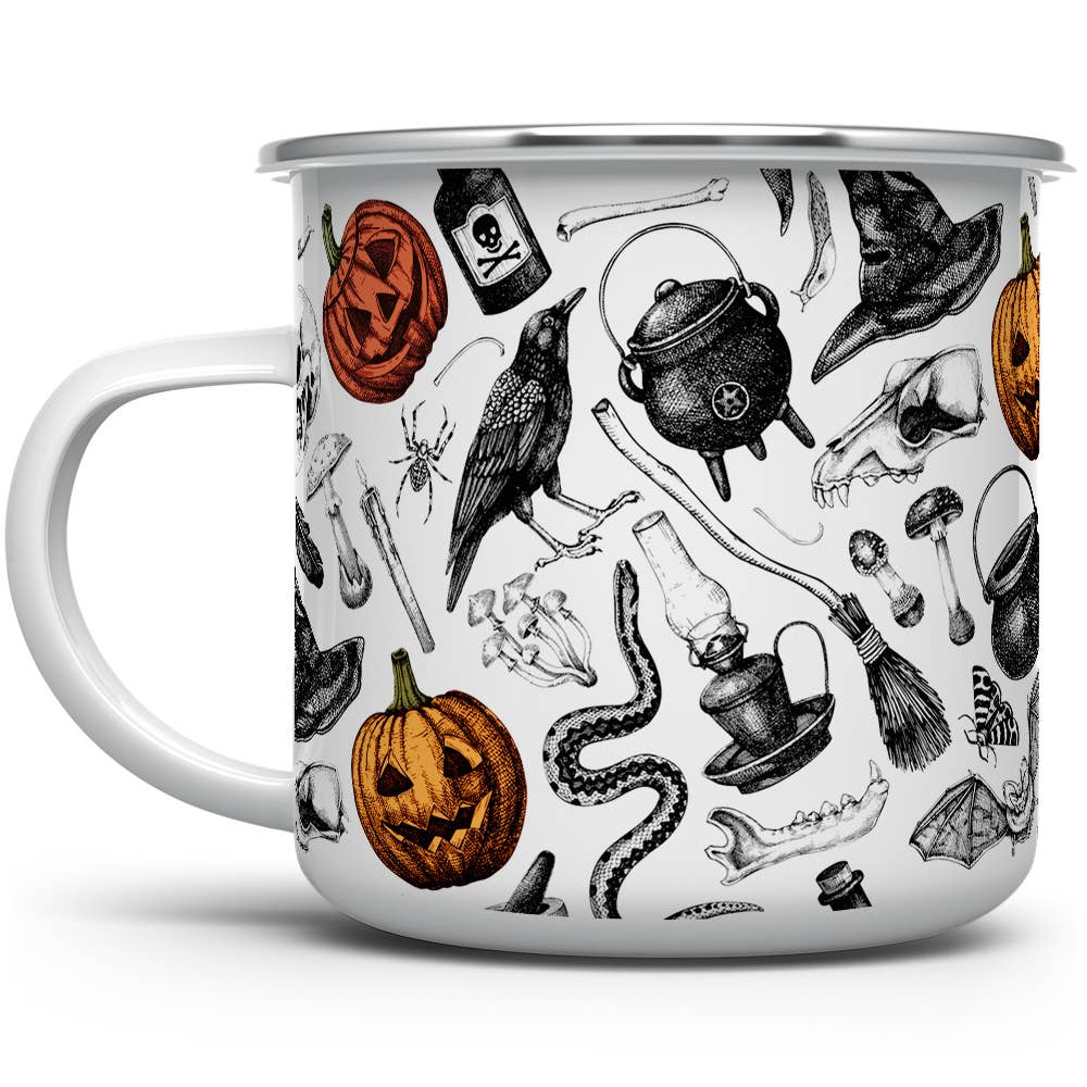 Spooky Witchy Halloween Camping Mug, Halloween Gifts