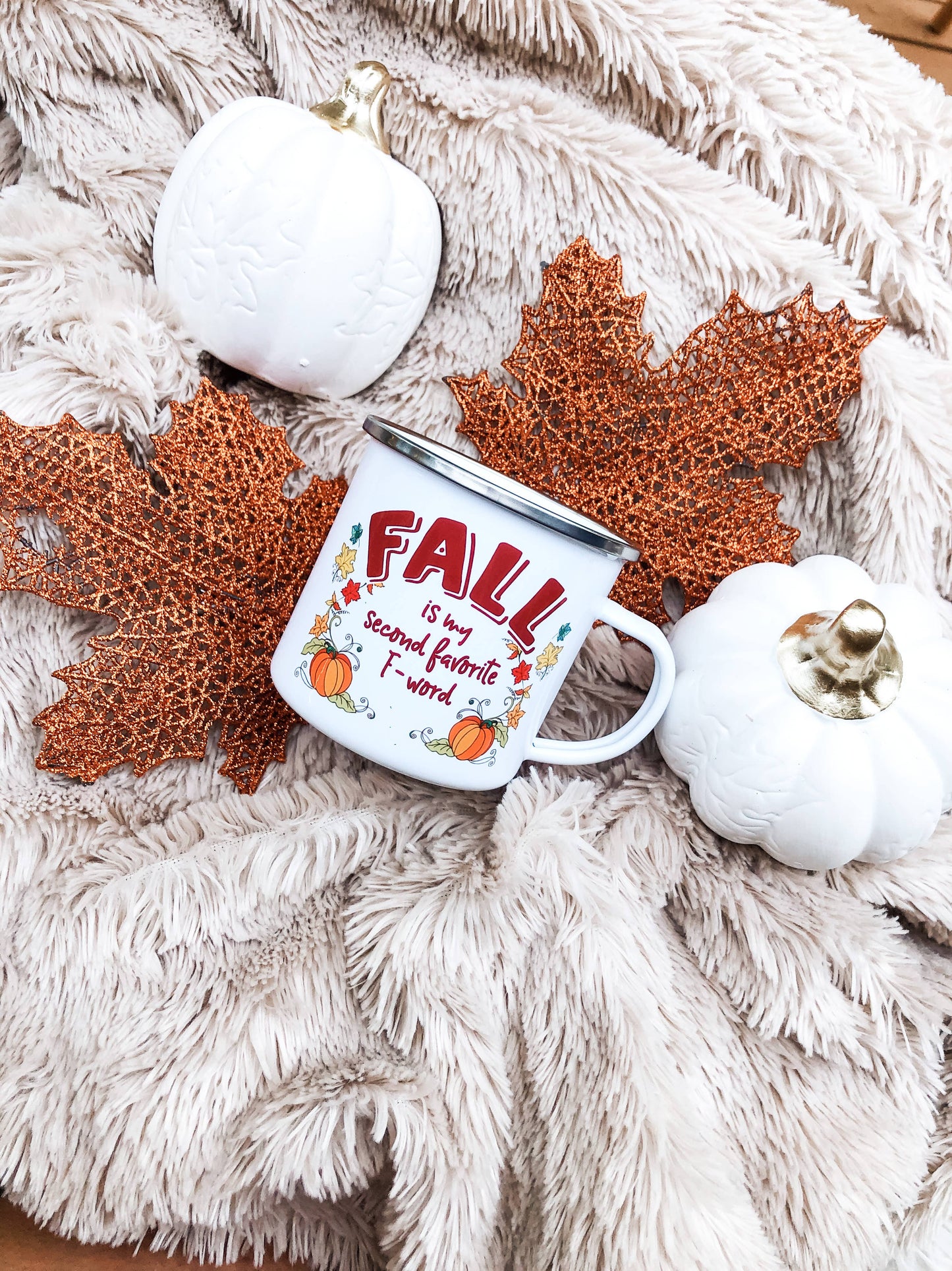 Fall is My Second Favorite F-Word Autumn Campfire Camp Mug