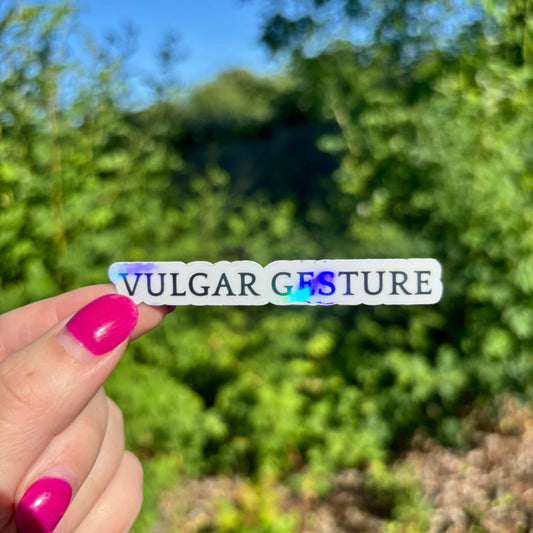 Vulgar Gesture Sparkle Sticker
