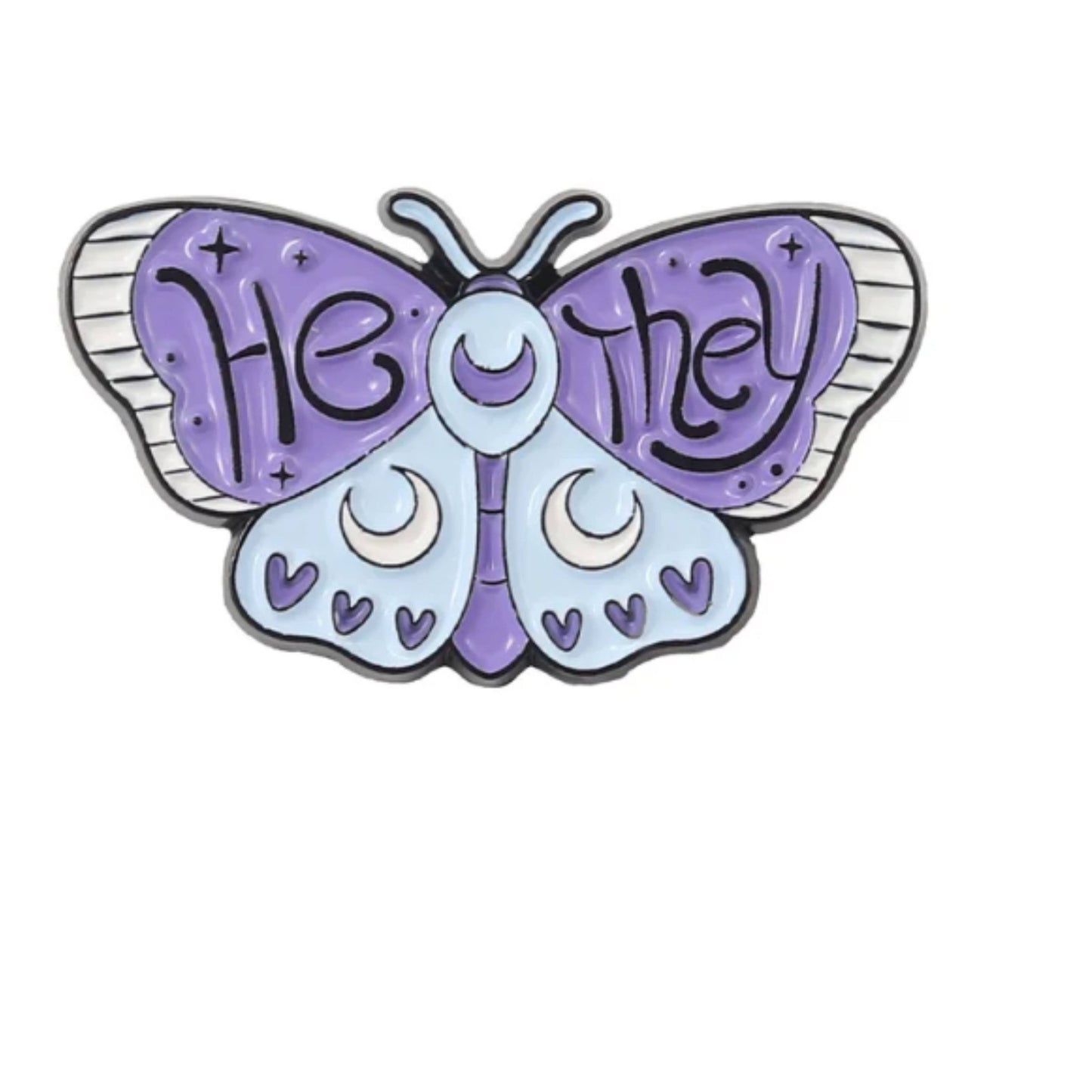 Butterfly Enamel Pin: Pronoun Wings, Nature-Inspired Jewelry