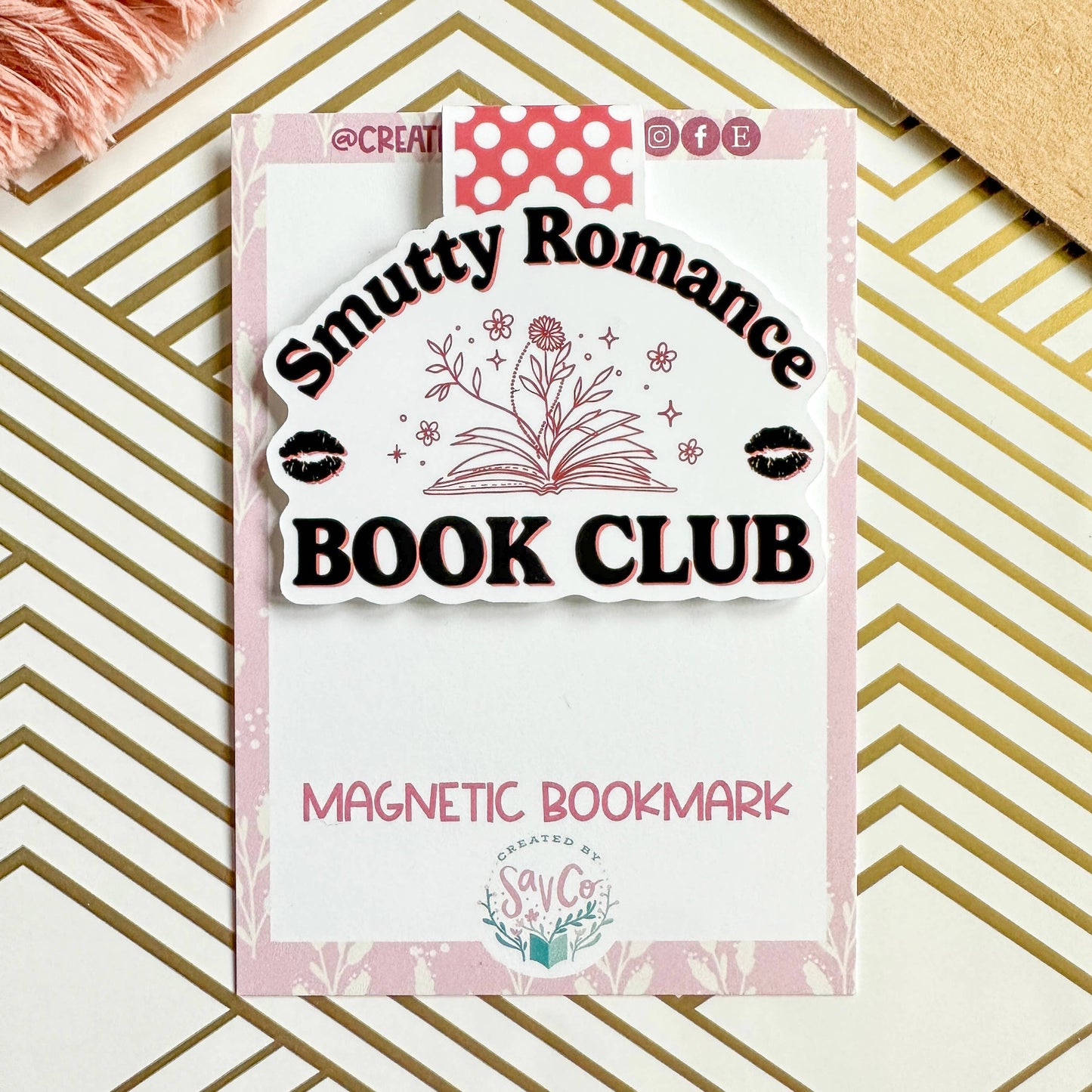 Smutty Romance Book Club Cute Magnetic Bookmark, Bookish