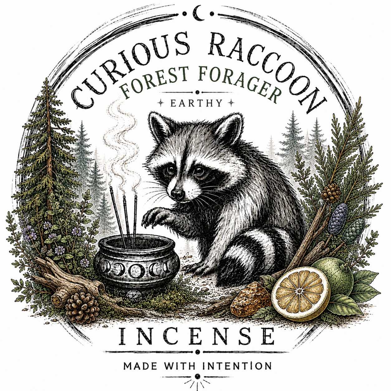 Curious Raccoon Incense