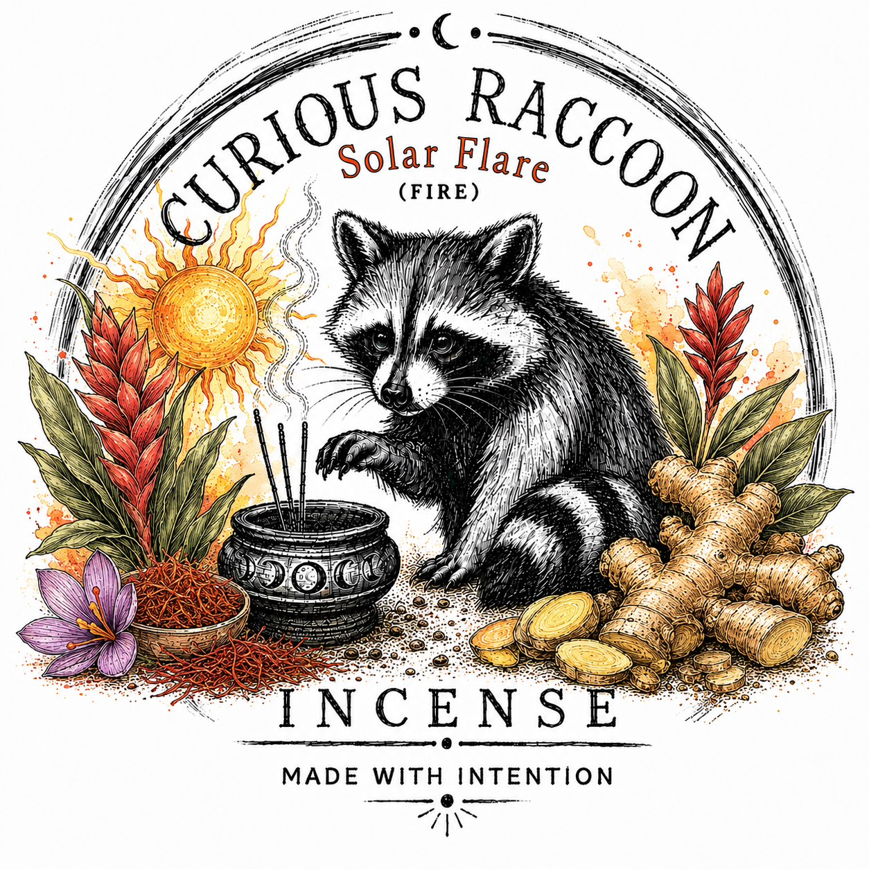 Curious Raccoon Incense