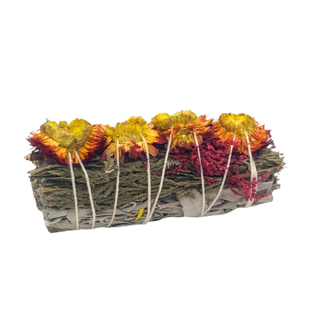 Sage Bundle - Orange Strawflower & Cedar