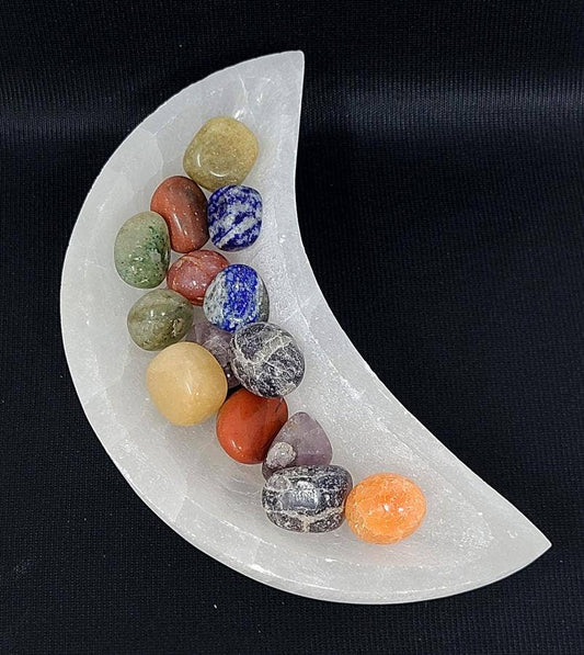 Selenite Moon Bowl