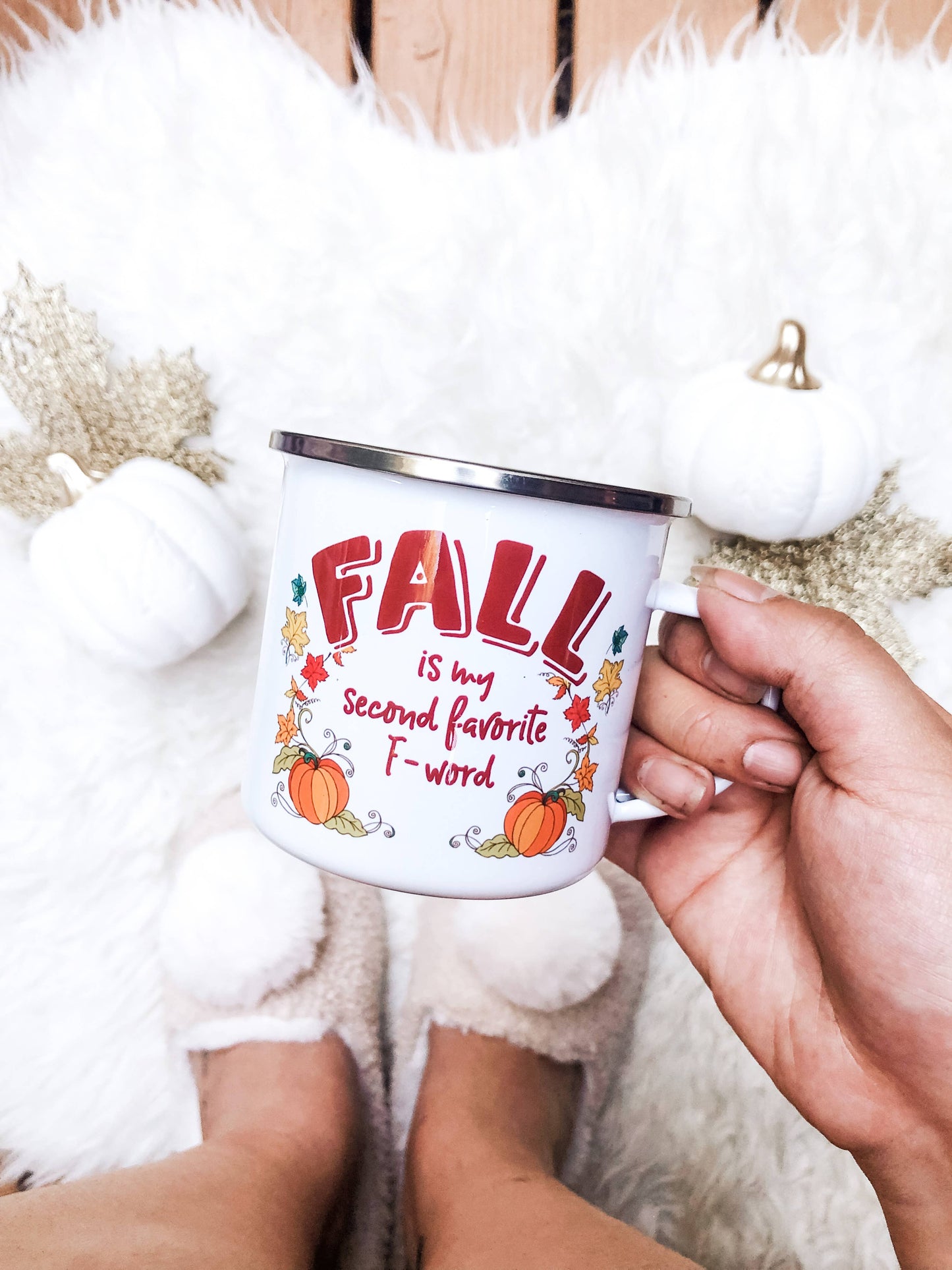 Fall is My Second Favorite F-Word Autumn Campfire Camp Mug