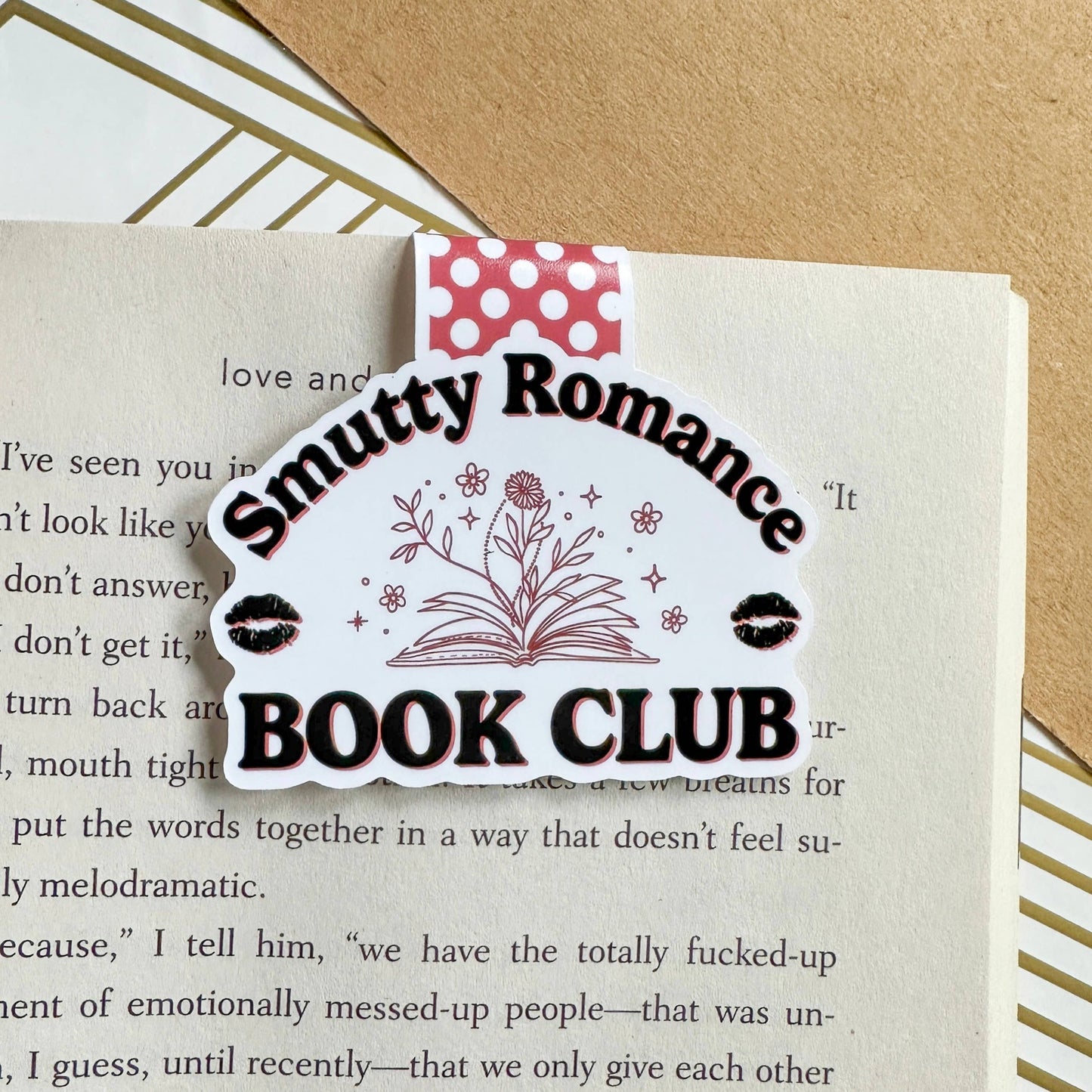 Smutty Romance Book Club Cute Magnetic Bookmark, Bookish