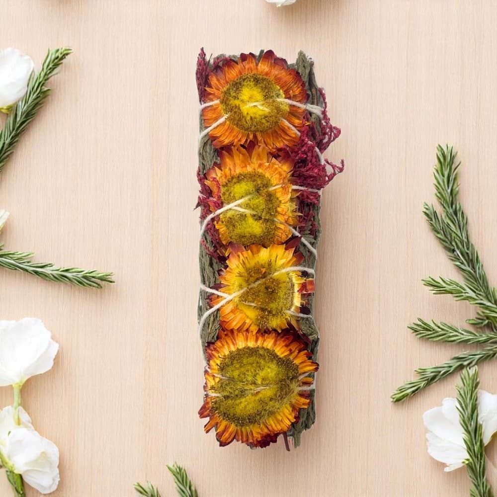 Sage Bundle - Orange Strawflower & Cedar
