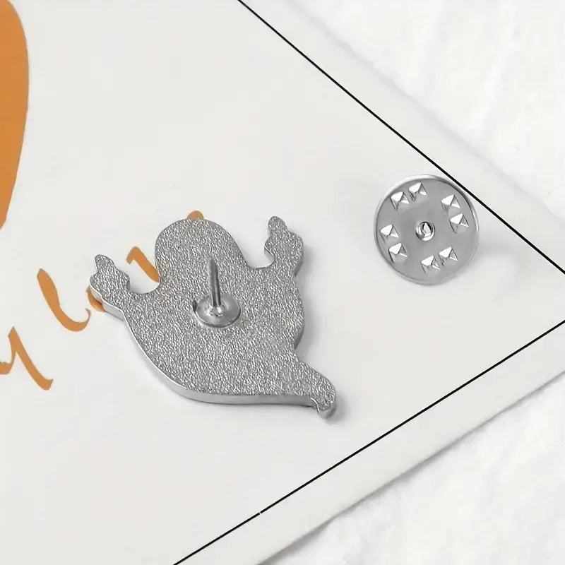 Ghost Gesture Brooch - Halloween Enamel Pin Gift Decor