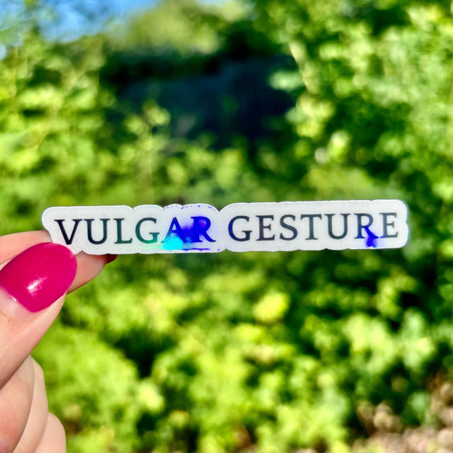 Vulgar Gesture Sparkle Sticker