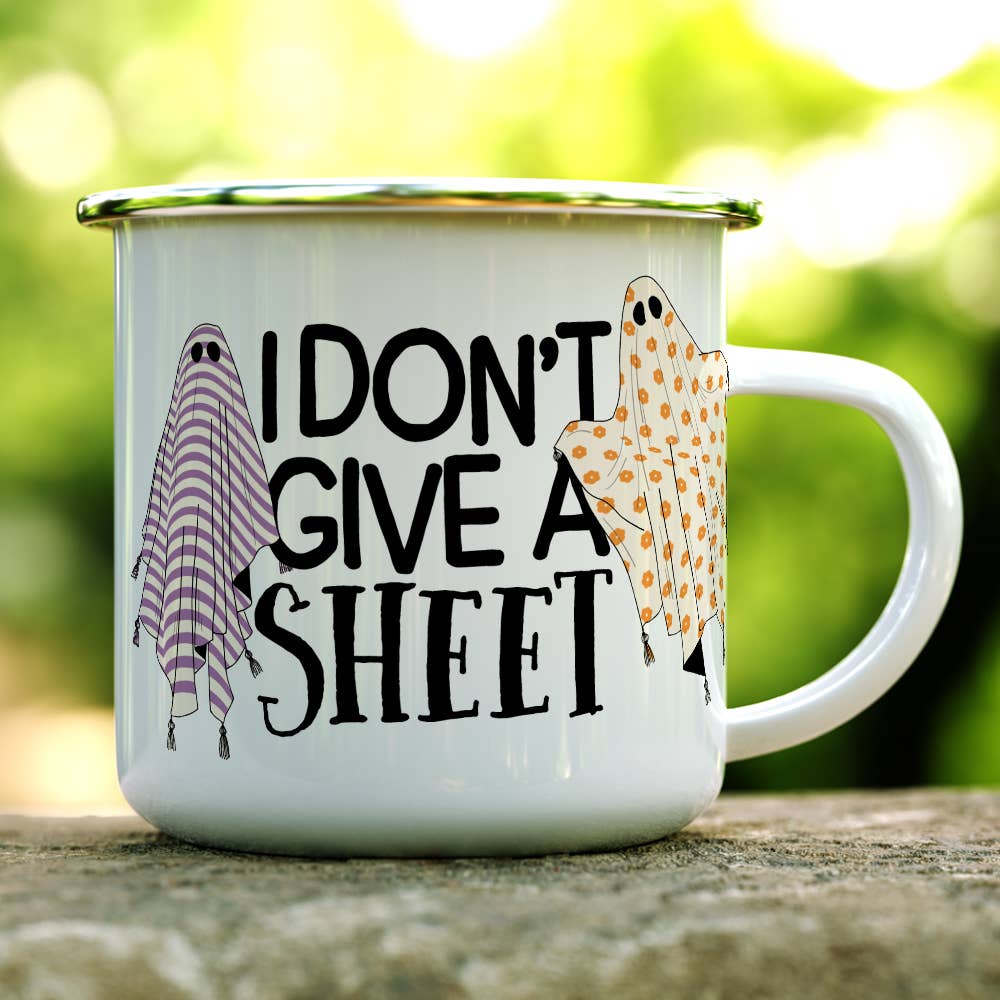 I Don't Give a Sheet Ghost Halloween Camp Mug, Fall Gifts