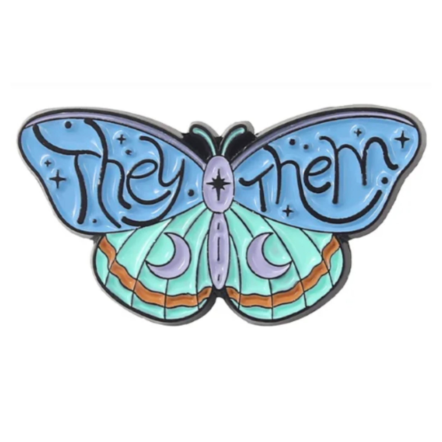 Butterfly Enamel Pin: Pronoun Wings, Nature-Inspired Jewelry